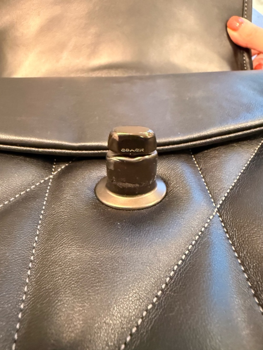Coach Quilted Leather Shoulder Bag in Black - Picture 4 of 8